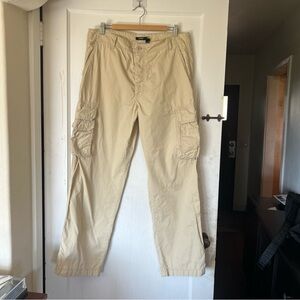 Vintage J Crew Relaxed Fit Baggy Button Fly Cargo Pants 36Wx32L